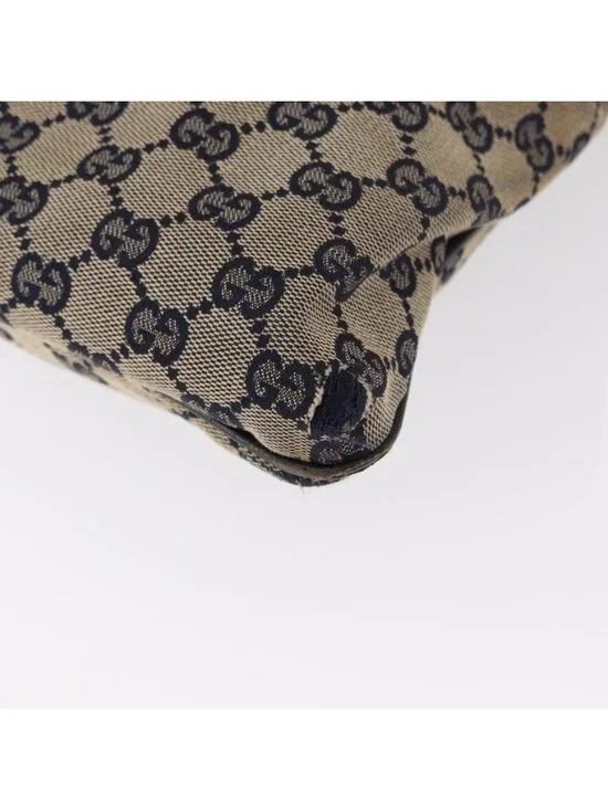 Authentic GUCCI GG Canvas Sherry Line Shoulder Bag Navy Red 169937 - Picture 8 of 16